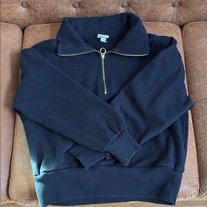 Men's Black Half-Zip Sweater